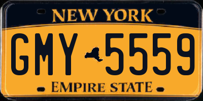 NY license plate GMY5559