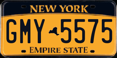 NY license plate GMY5575