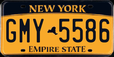 NY license plate GMY5586