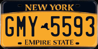 NY license plate GMY5593