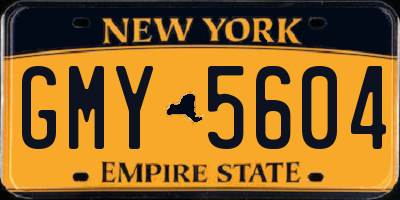 NY license plate GMY5604