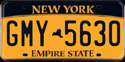 NY license plate GMY5630
