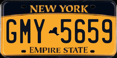 NY license plate GMY5659