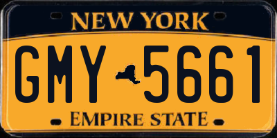 NY license plate GMY5661