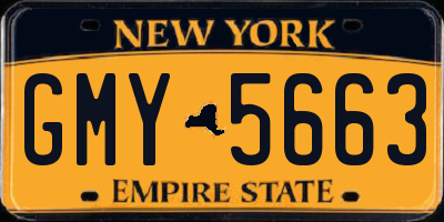 NY license plate GMY5663