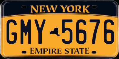 NY license plate GMY5676
