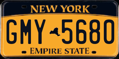 NY license plate GMY5680