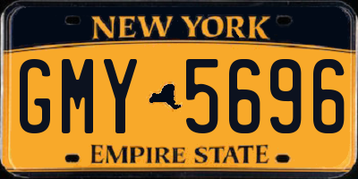 NY license plate GMY5696