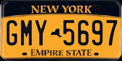 NY license plate GMY5697