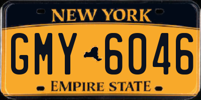 NY license plate GMY6046