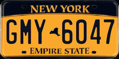 NY license plate GMY6047