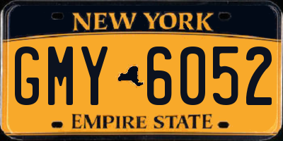 NY license plate GMY6052