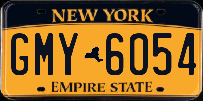 NY license plate GMY6054
