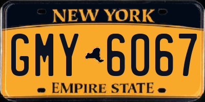 NY license plate GMY6067