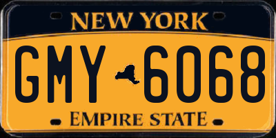 NY license plate GMY6068