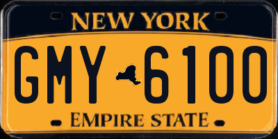 NY license plate GMY6100