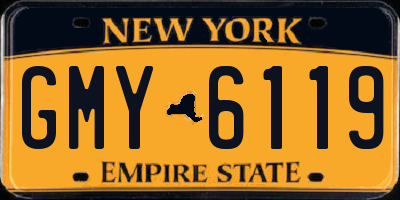 NY license plate GMY6119