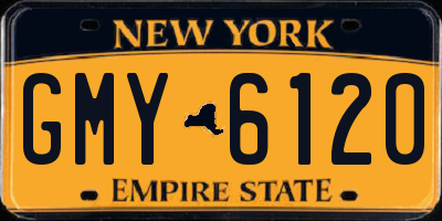 NY license plate GMY6120