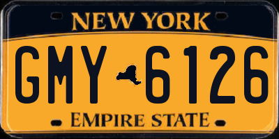 NY license plate GMY6126