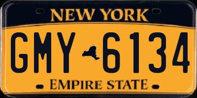 NY license plate GMY6134