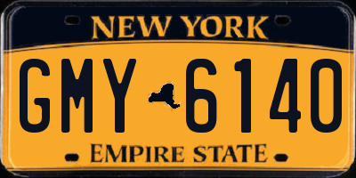NY license plate GMY6140