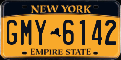 NY license plate GMY6142