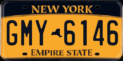 NY license plate GMY6146