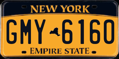 NY license plate GMY6160