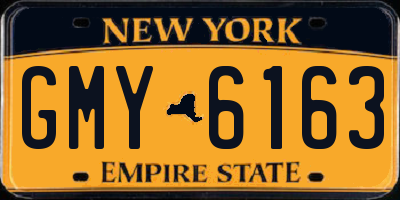 NY license plate GMY6163