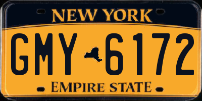NY license plate GMY6172