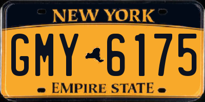 NY license plate GMY6175