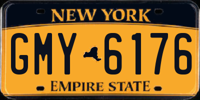 NY license plate GMY6176