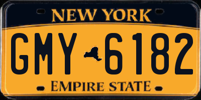 NY license plate GMY6182