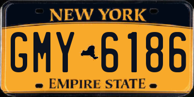 NY license plate GMY6186