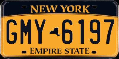 NY license plate GMY6197
