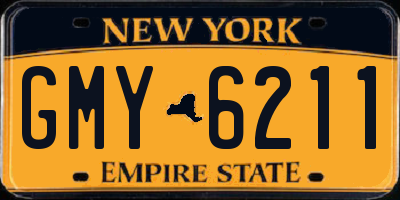 NY license plate GMY6211