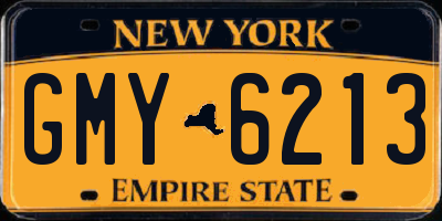 NY license plate GMY6213