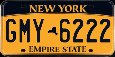 NY license plate GMY6222