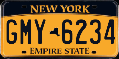NY license plate GMY6234
