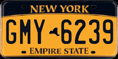 NY license plate GMY6239