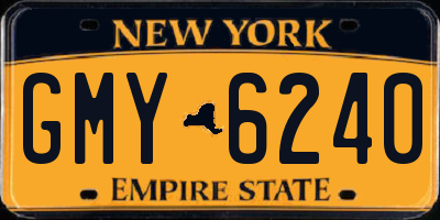 NY license plate GMY6240
