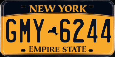 NY license plate GMY6244