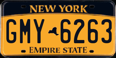 NY license plate GMY6263