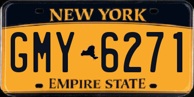 NY license plate GMY6271