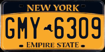 NY license plate GMY6309