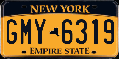NY license plate GMY6319