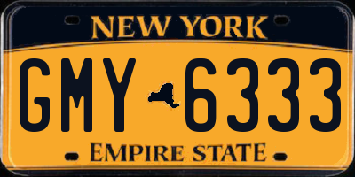 NY license plate GMY6333
