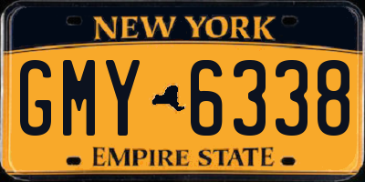 NY license plate GMY6338