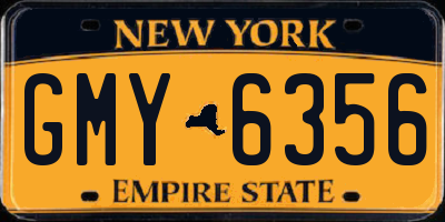 NY license plate GMY6356