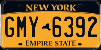NY license plate GMY6392